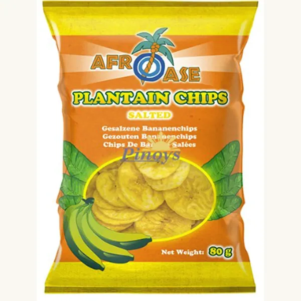 Produktförpackning för ADROASE SALTED BANANA CHIPS