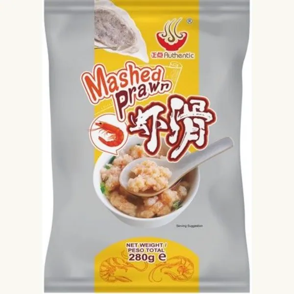 Produktförpackning för Authentic Mashed Prawn